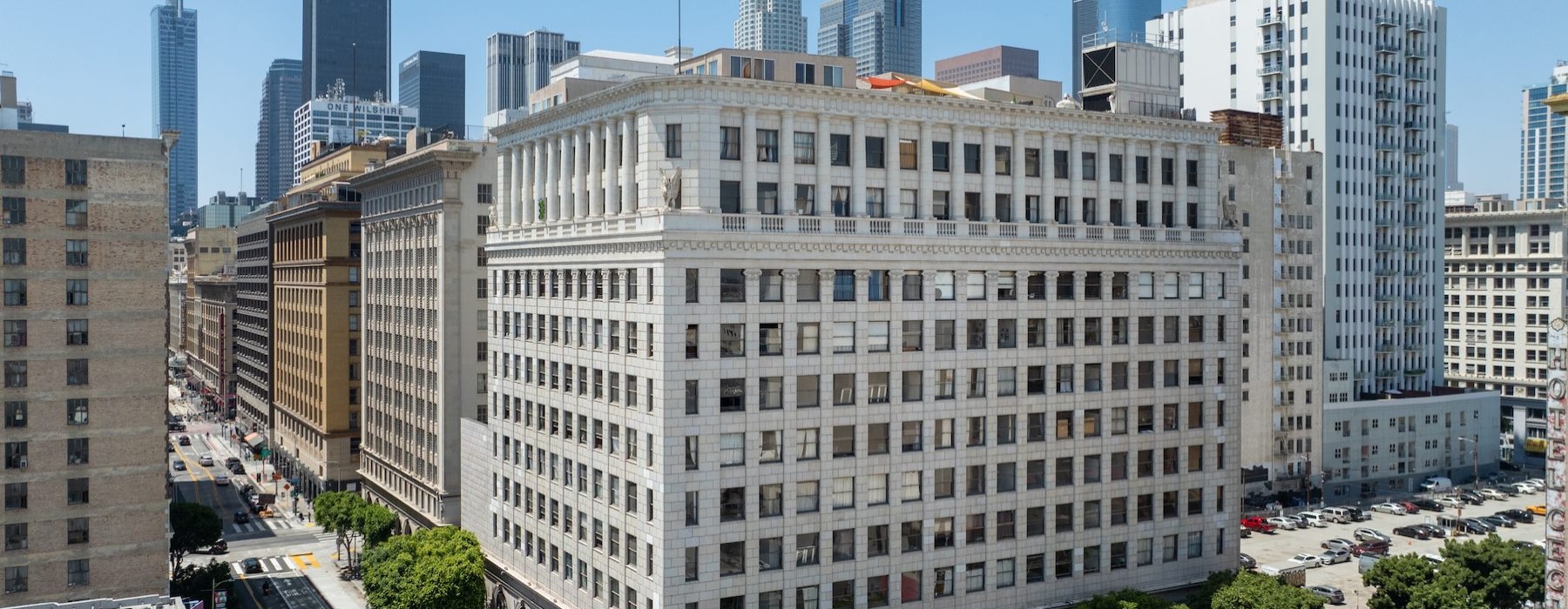 a high angle view of a building