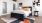 a bed in a room